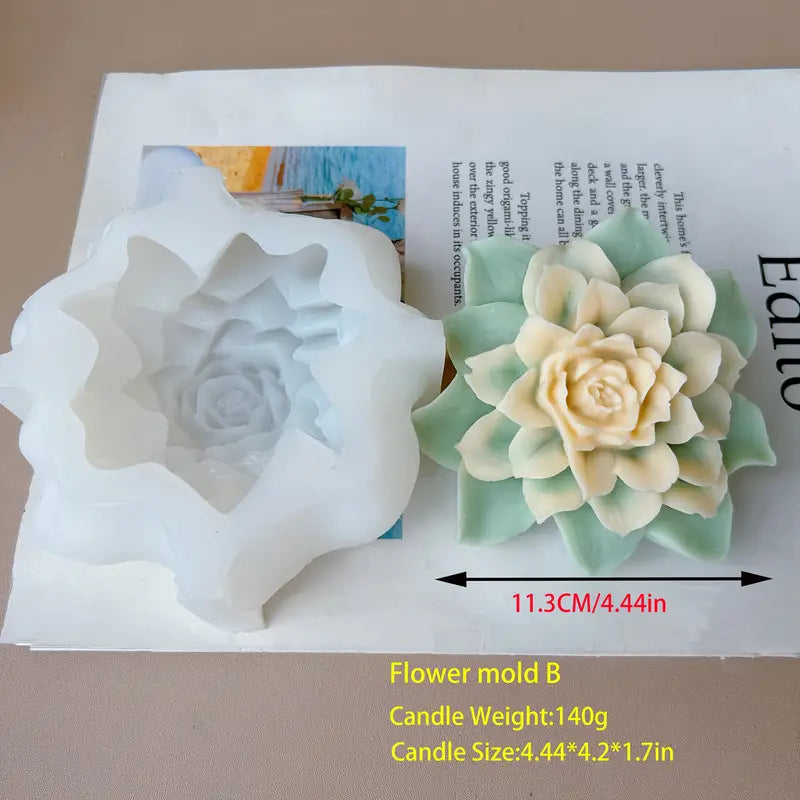 Matriță mare 3D în formă de suculentă
