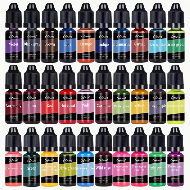 Set 15buc/30buc Pigmenti Coloranti pentru Ceara 10ml