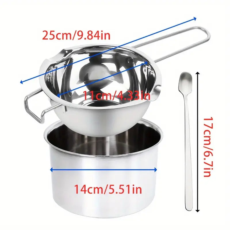 Set Oala inox 14cm/11cm /lingura inox 17cm