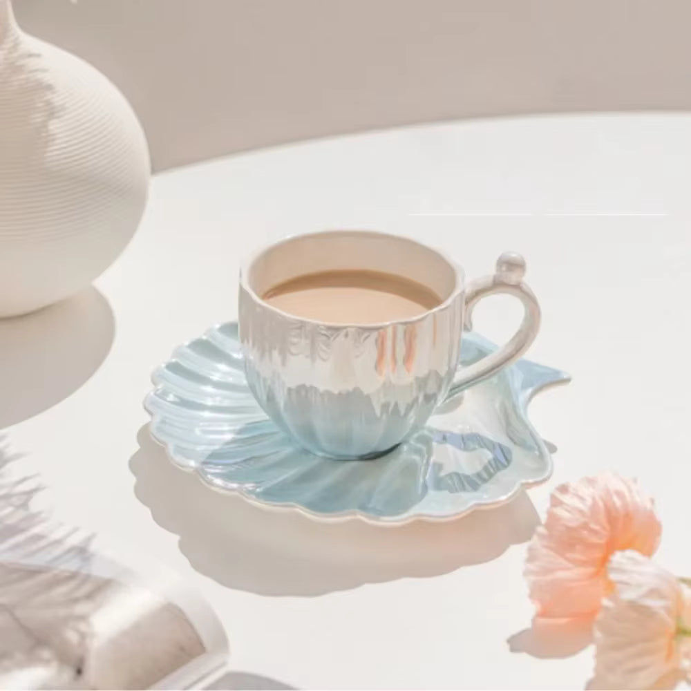 Ceașcă de cafea/ceai handmade cu farfurioară