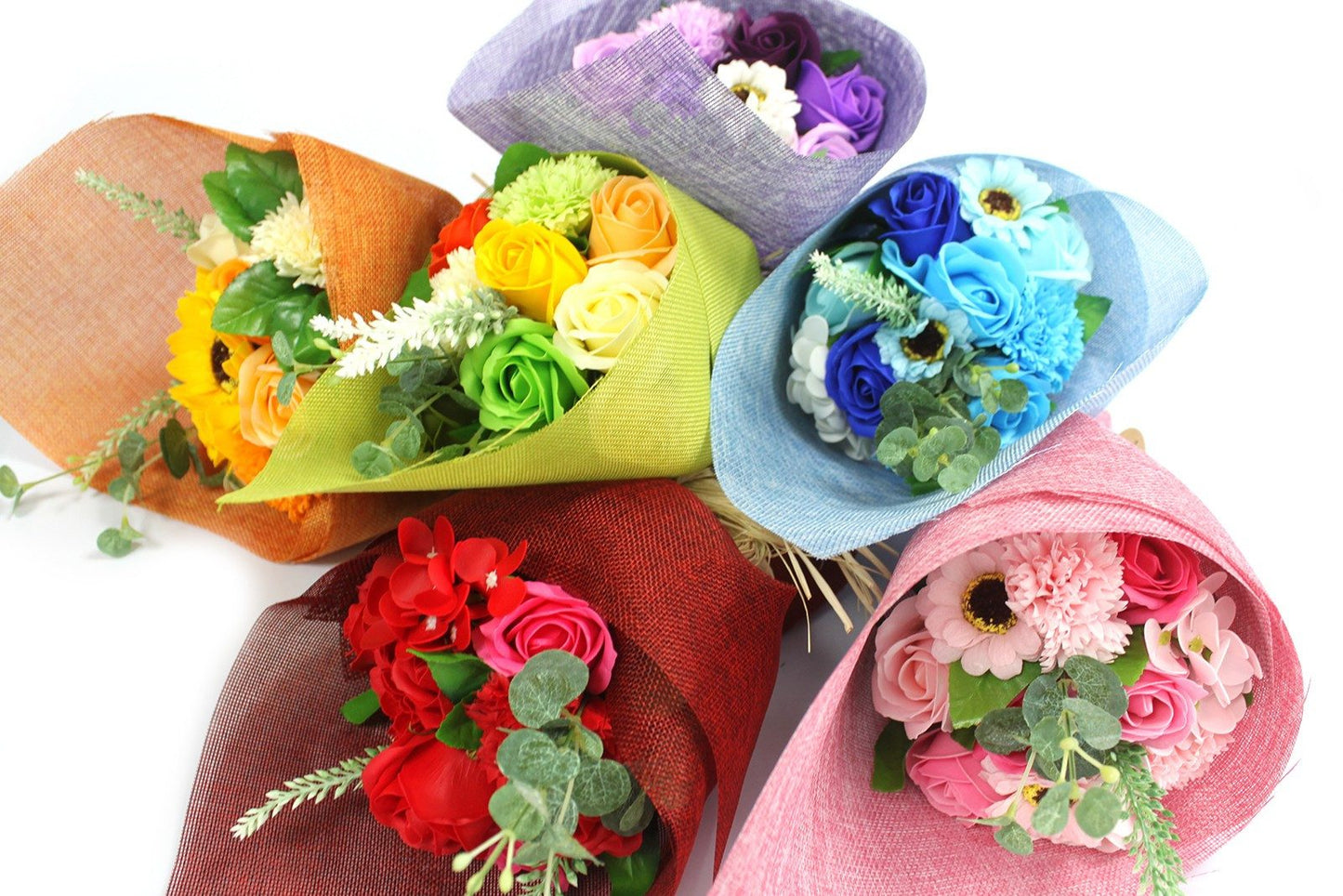 Buchet combinatie de flori din sapun