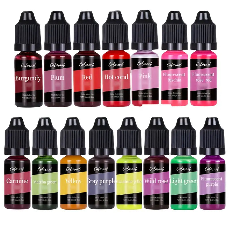 Set 15buc/30buc Pigmenti Coloranti pentru Ceara 10ml
